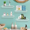 Jansburg 12 Inch L-Shaped Acrylic Floating Shelf Wall Mounted Shelves