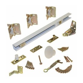Johnson Hardware 1700 Series 30 in. Track 2-Panel White Bi-Fold Hardware Set