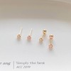14k mini triangle ball earring piercing / 14k 미니 삼각