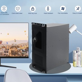 SUDEG 4 U Wall Mount Server Cabinet IT Network Rack Enclosure,Server Rack Cabinet Enclosure with Locking Door Side Panels&7 x 3.5 HDD Drive Bays with 80 mm Fan,SL-450A