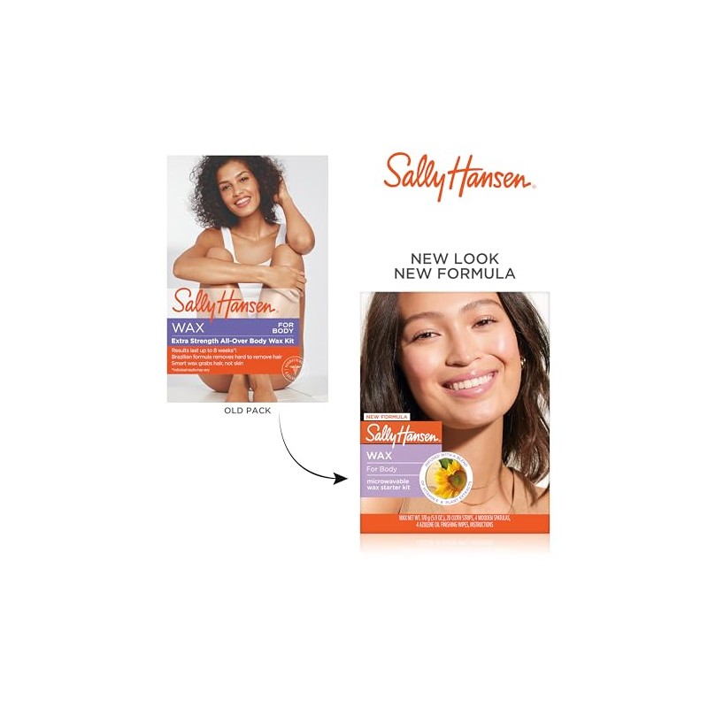 Sally Hansen Microwavable Wax Starter Kit for Body Legs, Underarms