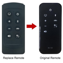 RC-1187 Replacement Remote Control Commander Compatible with Denon Sound Bar DHT-T100 DHT-T110 DHT-S514 DHTT100 DHTT110 DHTS514 Speaker Base