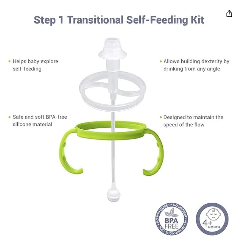 Anpei Step 1 Transitional Weighted Straw and Handles Self-Feeding Kit