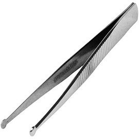 SK11 Tweezers for Babies, Round Tip, 100mm No.9