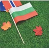 Ckexin 25Pack Small Bulgaria Flag Handheld Mini Bulgarian Flags on