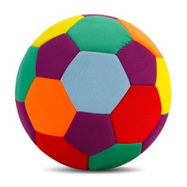 LINKBOY Multicolor Soft Indoor Soccer Ball for Toddlers, Size 4 – Safe Foam Ball for Kids to Kick and Play in The House