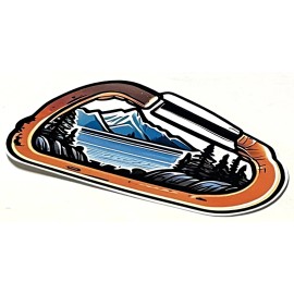 OwnTheAvenue Carabiner Hiking Rock Climbing Mountains Camping Nature Outdoor Sticker Decal
