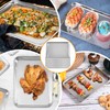 12 Pack Stainless Steel Plates, Metal Food Tray Plate, Small