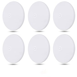 Facon 4-1/2'' LED RV Puck Light Super Slim Under Cabinet Light, 6-Packs Surface Mount Ceiling Dome Light with Push Switch, 12V DC Interior Light for RV Camper Trailer Motorhome, 3400K Warm White Light