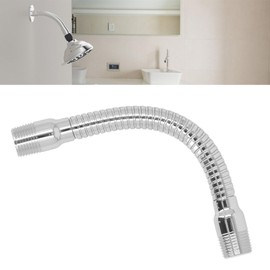 Generic Stainless Steel Shower Extension Arm with Swivel Shower Extension Rod for Fixed Showerheads, Silver, 8 inches, 175g, 1 Pack