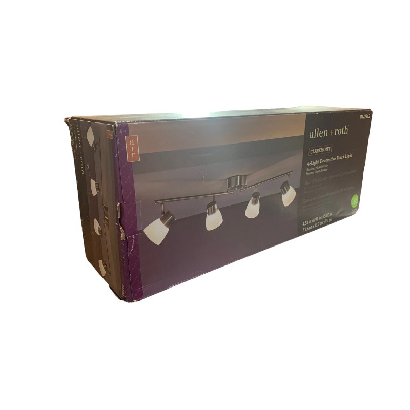 allen + roth, "Claremont" 4-Light Brushed Nickel Dimmable LED Track