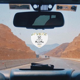 50 Years as Mr & Mrs 2024 Ornament Keepsake Sign Heart Plaque 50 Year Anniversary Ideas Gift for Men Women Her Him 50th Anniversary Wedding Gifts for Husband Wife 2024 50th for Couples Gift Ideas