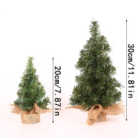 Artificial Christmas Tree, Small Christmas Tree, Premium Christmas Tree, Artificial Christmas Tree, Miniature, PVC Christmas Tree, Table Decoration, 20 cm and 30 cm, 2 Pieces