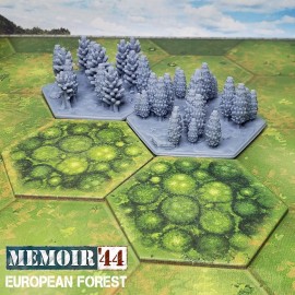 Days of Wonder Memoir 44 European Forests Set of 4 | WW2 Gaming TTRPG Scenery