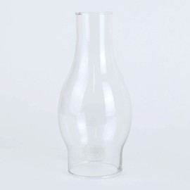Clear Glass Lamp Chimney, Replacement Hurricane Globe Measures 2 7/8 Inch Diameter Base x 8 3/8 Inches High for Oil or Kerosene Lanterns