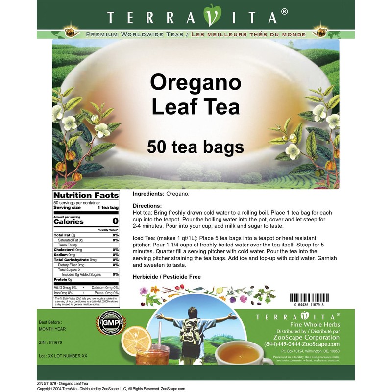 Oregano Leaf Tea (50 tea bags, ZIN: 511679) - 3