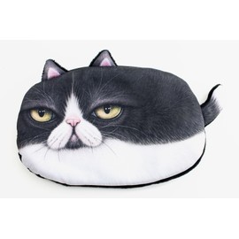 Unbranded 3D Soft Imitate Funny Cat Pouch Small Purse Black Novelty Design Coin Bags Mini