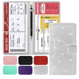 Car Registration and Insurance Card Holder with Magnetic Closure, Leather Vehicle Glove Box Automobile Documents Paperwork Wallet Case Organizer for ID, Driver's License, Key Contact Information Cards