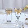 Lorren Home Trends Rosalia Gold Short Goblet, Set of 4