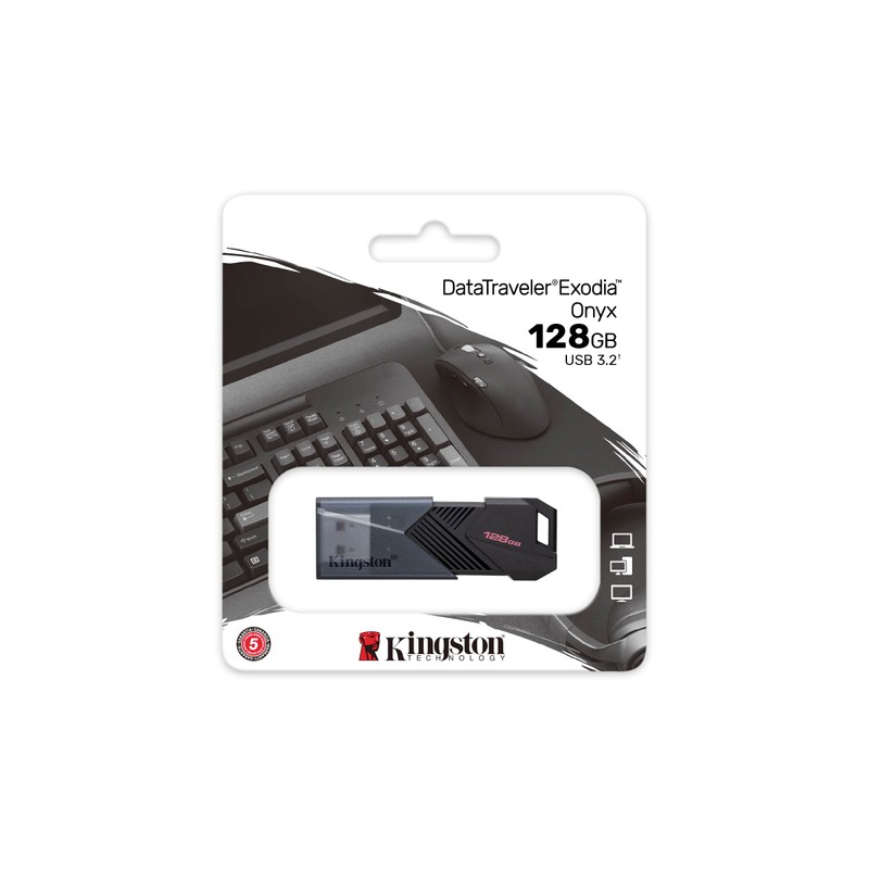 Kingston USB DataTraveler Exodia Onyx Capacidad: 128GB USB-A 3.2 Gen