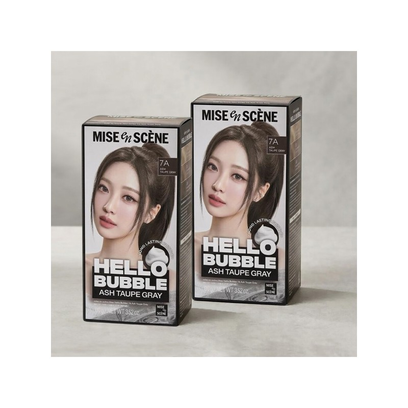 Mise-en-sc?ne New Hello Bubble 7A Ashtoff Gray x2 Self-Hair Dye