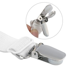 O-Kinee 12 x Adjustable Bed Sheet Tensioner, elastic tensioners with metal clips for bedsheets, mattresses, ironing boards or sofas