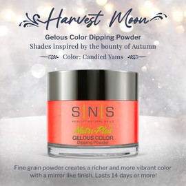 SNS Nail Dip Powder, Gelous Color Dipping Powder - Candied Yams (Orange/Coral, Cream) - Long-Lasting Dip Nail Color Lasts 14 Days - Low-Odor & No UV Lamp Required - 1 OZ