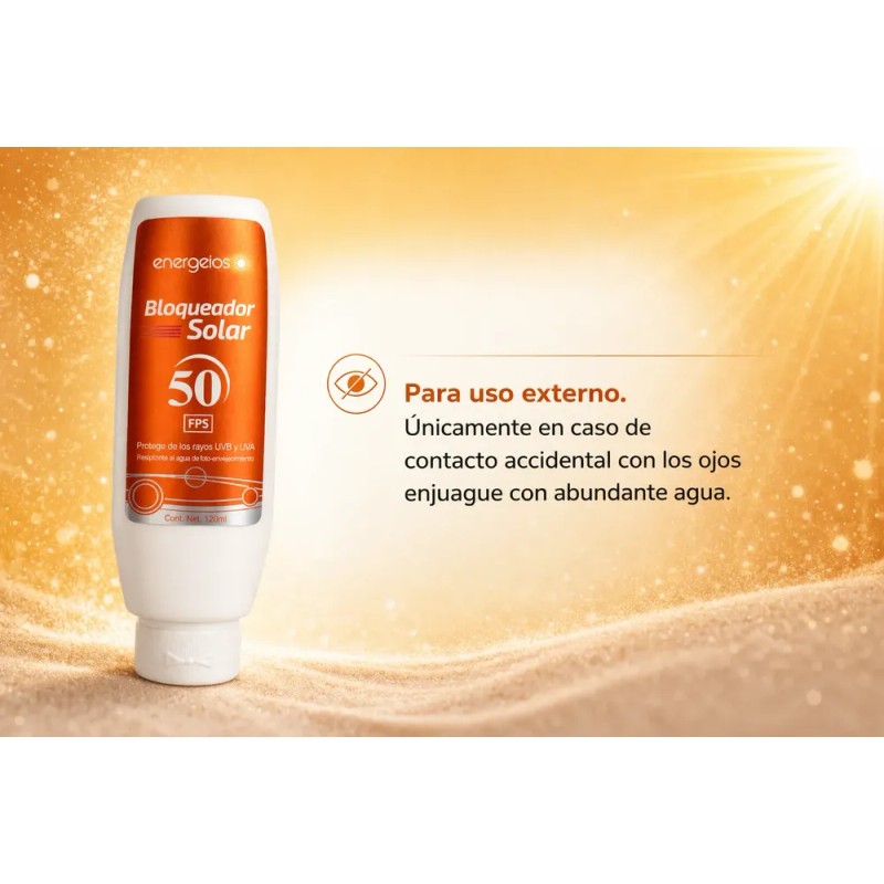 Energeios Bloqueador Solar Protector 120ml Fps50 Sol Playa