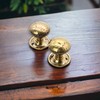 Infinity Decor Pair of Aged Brass Hammered Mushroom Mortice Rim