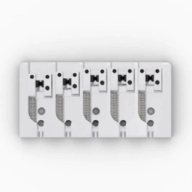 Hipshot NEW - Hipshot 5-String "A" Brass Bass Bridge, CHOOSE YOUR SPACING - CHROME - .728"