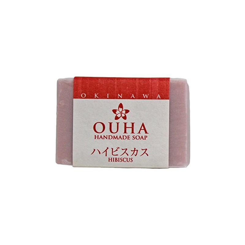 Okinawa Handmade Facial Cleansing Soap, OUHA Soap, Hibiscus, 1.6 oz