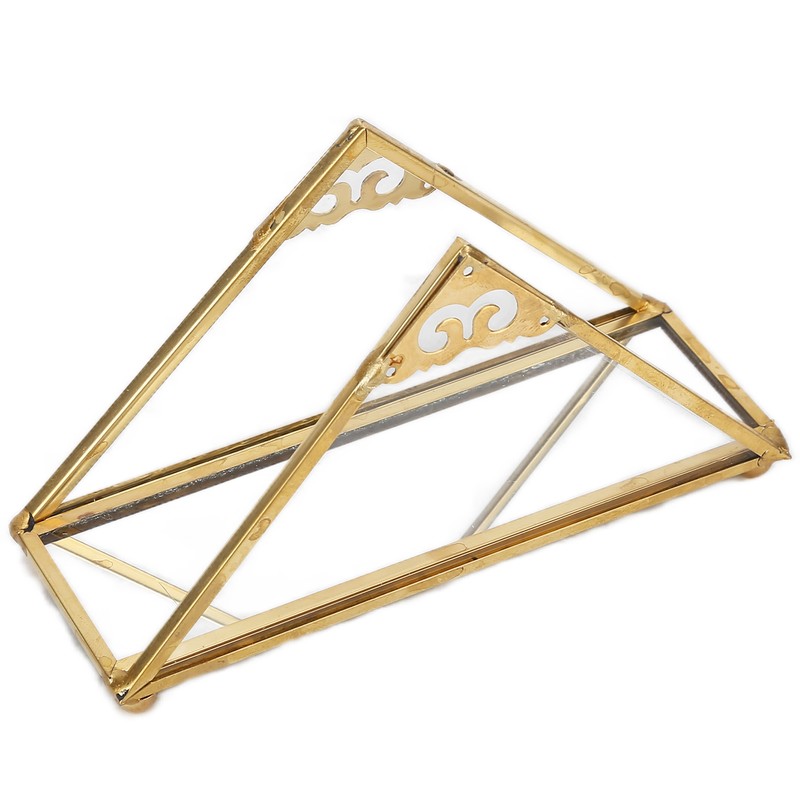 Mirror Jewelry Tray Glass Perfume Storage Tray Jewelry Plate Golden