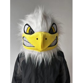 To.beone Plush Eagle Mascot Head Costume Animal Mask Head Adult