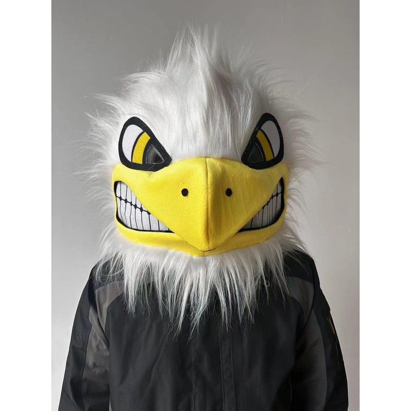 To.beone Plush Eagle Mascot Head Costume Animal Mask Head Adult