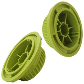 JRSHOME Bump Knob Replacement for Ryobi/Homelite Reel-Easy Trimmer Head,for RY40250, RY40230, AC04156 & for Ridgid Weed Wacker, Green,2-Pack Replacement Parts