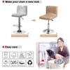 Bifaunvogel Waterproof Bar Stools Cover with Back Stretch PU Barstools