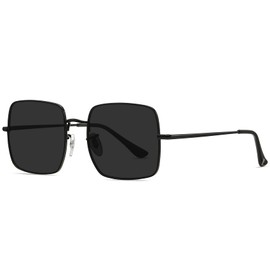 Fozono Rectangle Polarized Sunglasses for Women Metal Frame Vintage Shades