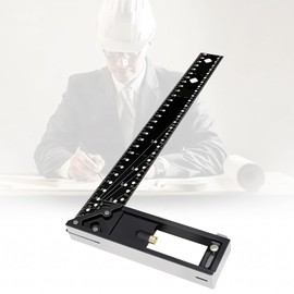 EHRHDKNS Regla de Medición de Múltiples Ángulos, Herramientas de Medición Carpinteria L, Regla de Ángulo Recto de Calibre Multifuncional, Angulo de Combinación Universal de 45/90 Grados