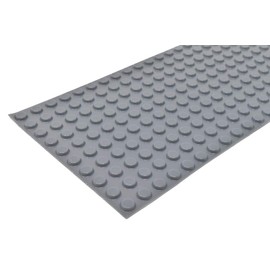 Cylindrical Flat Top Self-Adhesive Protective Non-Skid Rubber Feet .500" inches (12.7 mm) x .140" inches (3.5 mm) - 50 Pack - BS01 Gray