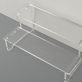 Acrylic Assembly Display Stand 2-Tier Staircase Transparent Riser 250 5ea
