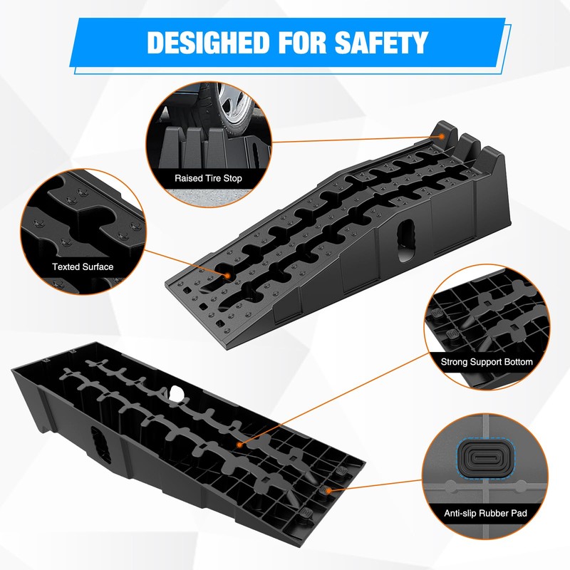 Nilight Car Ramps, Portable 6.7" Car Lift Ramp Heavy Duty