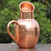 Pure Copper Water Jug with Bowl, Heavy Duty Copper Jug