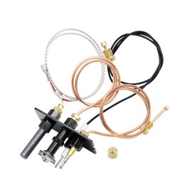 Powswopx 10002264 Propane and Natural Gas Pilot Assembly, 10002265 NG 3 Way Pilot Replacement Parts for Majestic, Monessen, Temco, Vermont Castings Fireplaces and Stoves