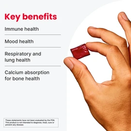 HumanN Vitamin D3 Chews - High Potency Vitamin D 5000iu (125mcg) Helps Support Healthy Mood, Immunity, Respiratory Health & Bone Health, Mixed Berry Flavor, 30-Count