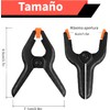 Timotech 12 Clips Resistentes de Plástico, Abrazaderas para Carpintería, Pinzas
