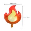 CIYODO 4pcs Flame Foil Balloons Firefighter Theme for Boy's 1st