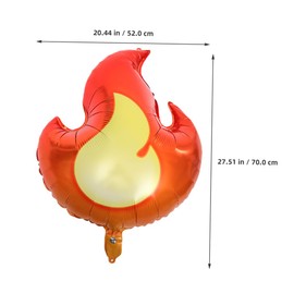 CIYODO 4pcs Flame Foil Balloons Firefighter Theme for Boy's 1st Birthday Decorations