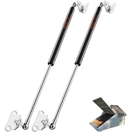 Dukuge Heavy Duty Gas Struts 28 inch with Brackets for Heavy Lid, 100lbs Gas Shocks Spring for RV Bed Boat Cover Trap Door Floor Hatch and DIY Projects(Lift Something up), Set of 2
