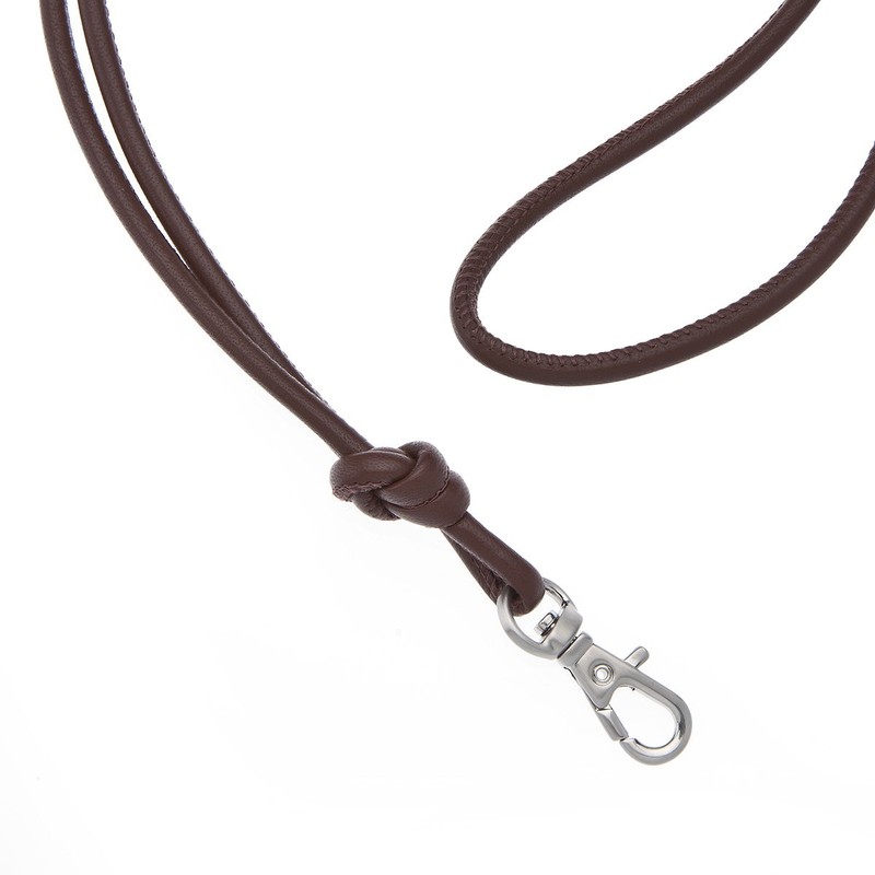 Logan Whistles Soft nappa leather lanyard - assorted colours chrome