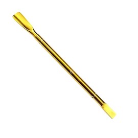 Professional Cuticle Tool, Double-Ended Paddle and Blade, Gold, 14 cm (Gold, Cuticle Pusher 13cm)